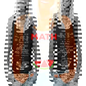 Math Watermelon Calculation Joke Teacher Student Women Tank Top | Seseable FR