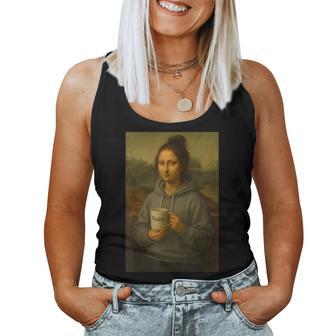 Messy Bun Mona Lisa Mondays Graphic Women Tank Top | Mazezy