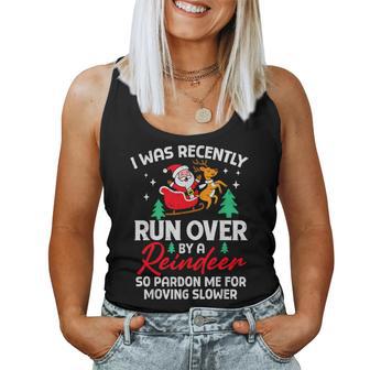 Reindeer Xmas Runover Christmas Grandma Women Tank Top - Thegiftio UK