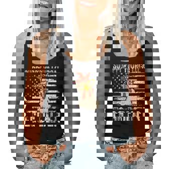 Retro Chicken Farmer Support Your Local Egg Dealer Women Tank Top - Thegiftio