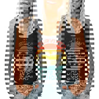 Retro I Survived 67 Days Of School Teachers Students Women Tank Top - Thegiftio