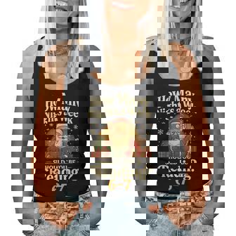 Santa Reading 67 Meme Christmas Teacher Book Lover Women Tank Top | Seseable FR