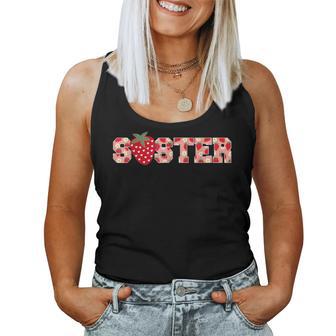 Strawberry Sister Fruit 1St Birthday Family Matching Women Tank Top - Thegiftio UK