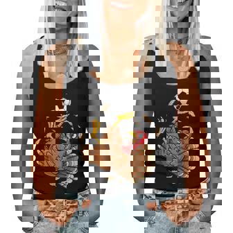 Turkey Bicycle Kick Soccer Thanksgiving Boys Girls Women Tank Top | Seseable CA