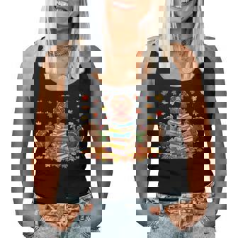 Turkey Reading Book Fall Thanksgiving Teacher Student Women Tank Top - Thegiftio