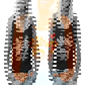 Turkey Thanksgiving 67 Six Seven Meme Cute Fall 6 7 Women Tank Top - Monsterry