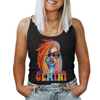Gemini Queen African American Loc'd Zodiac Sign Women Tank Top - Thegiftio