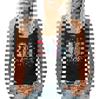 Gigi Claus Christmas Coquette Bow Mimi Gigi Christmas Tree Women Tank Top | Mazezy