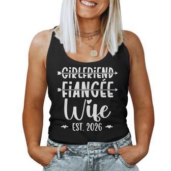 Girlfriend Fiance Wife 2026 Just Married Wedding Honeymoon Women Tank Top - Thegiftio UK