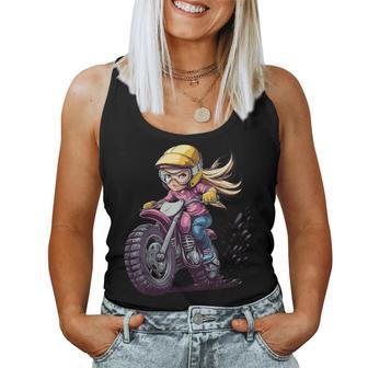 Girls Dirt Bike Women Tank Top - Monsterry