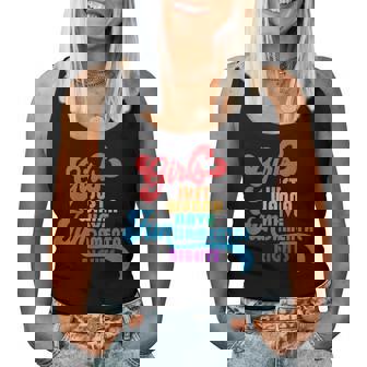 Girls Just Wanna Have Fundamental Rights カラフル レインボー レディースタンクトップ - Kawaiitshirt