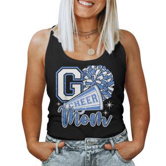Go Cheer Mom Mama Sport Cheerleader Cheerleading Blue Women Tank Top | Mazezy