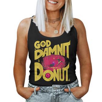Goddammit Donut Book Lover For Woman Women Tank Top - Thegiftio UK
