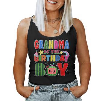 Grandma Of The Birthday Boy Melon Family Matching Women Tank Top - Thegiftio UK