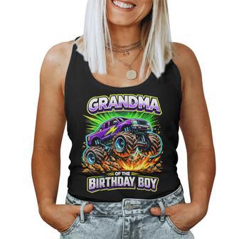 Grandma Of The Birthday Boy Monster Truck Birthday Party Women Tank Top - Thegiftio UK