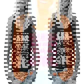 Grandma Of The Birthday Girl Family Pink Coquette Bow Bday Women Tank Top - Thegiftio