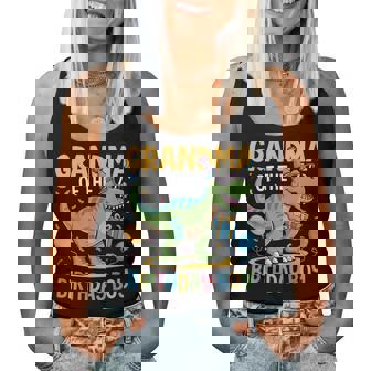 Grandma Of The Birthday Party Outfit Dinosaur Squad Grandma Women Tank Top - Thegiftio