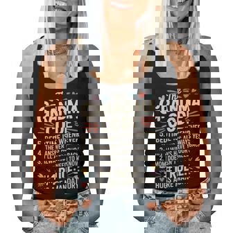 The Grandma Code Mother’S Day For Grandparents Women Tank Top | Seseable UK