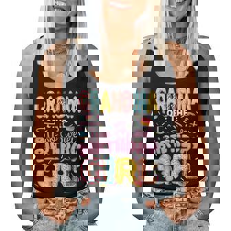 Grandma Of The Two Sweet Birthday Girl Donut 2Nd Birthday Women Tank Top | Seseable UK