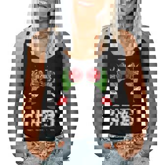 Green Hands Christmas Balls Chest Xmas Adult Humor Men Women Tank Top | Seseable CA