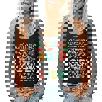 Groovy Family Christmas 2025 Cousin Crew Squad Santa Xmas Women Tank Top - Thegiftio