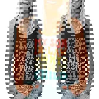 Groovy My Son In Law Is My Favorite Child Family Retro Women Tank Top | Seseable CA