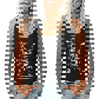 Guitar Cat Novelty Rock Music Band Concert Cat Women Tank Top - Monsterry