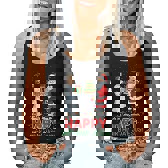 Happy Birthday Jesus Christian Christmas Santa And Jesus Fun Women Tank Top - Thegiftio