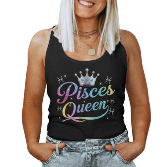 Happy Birthday Pisces Queen Girl Pisces Zodiac Sign Women Tank Top | Mazezy