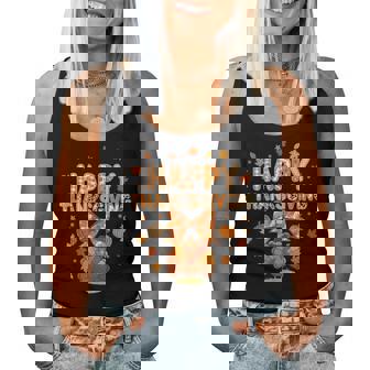 Happy Thanksgiving Turkey Family Dinner Fall Season Women Tank Top | Seseable CA