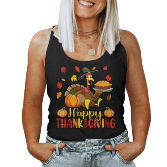 Happy Thanksgiving Turkey Family Dinner Women Women Tank Top - Thegiftio UK