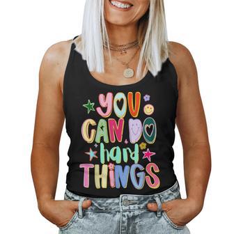 You Can Do Hard Things Hand Drawn Motivational Teacher Women Tank Top | Seseable FR