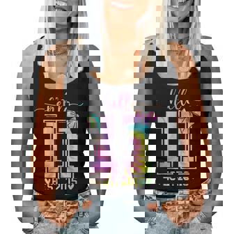 Hello Eleven Est 2015 11Th Birthday Coquette 11 Year Girl Women Tank Top - Monsterry