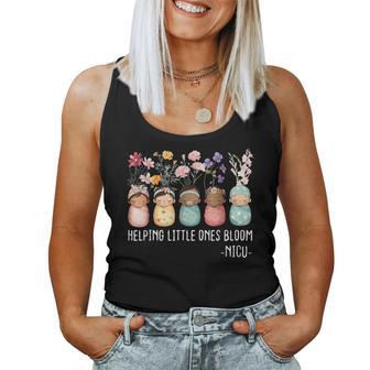 Helping Little Ones Bloom Nicu Nurse Baby Flower Women Tank Top - Monsterry