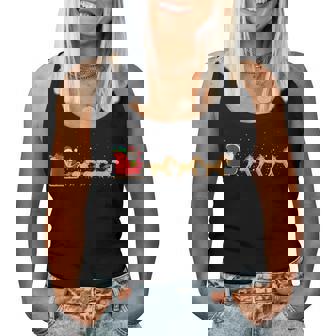 Horse Santa Christmas Sleigh Horse Xmas Women Tank Top | Seseable CA