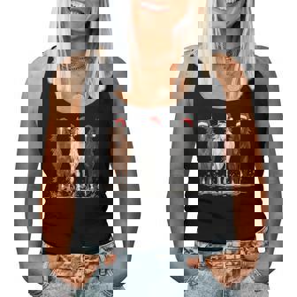 Horses Wearing Santa Hats Christmas Horse Lovers Farm Women Tank Top | Seseable CA