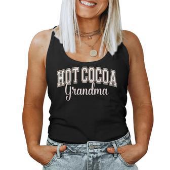 Hot Cocoa Grandma Chocolate Lover Varsity Letters Women Tank Top - Thegiftio