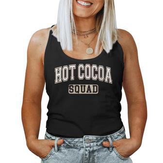 Hot Cocoa Squad Chocolate Lover Varsity Letters Women Tank Top - Thegiftio