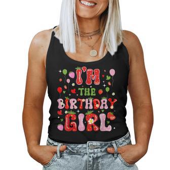 I'm The Birthday Girl Matching Sweet Strawberry B-Day Party Women Tank Top - Thegiftio UK