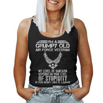I'm A Grumpy Old Air Force Veteran For Or Women Women Tank Top - Thegiftio UK