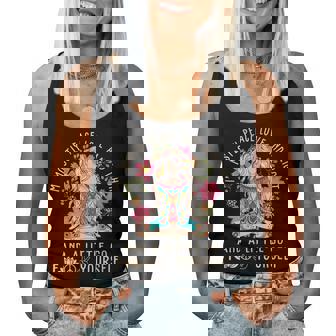 I'm Mostly Peace Love And Light & Little Go F Yourself Yoga Women Tank Top - Thegiftio