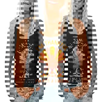 I'm Thankful I'm Not A Liberal Turkey Butt Fall Humor Women Tank Top | Mazezy