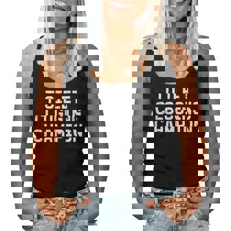 Inappropriate Toilet Clogging Champion Humor Women Women Tank Top | Seseable UK