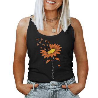 Infertility Awareness Sunflower Orange Ribbon Ivf Month Women Tank Top - Thegiftio UK