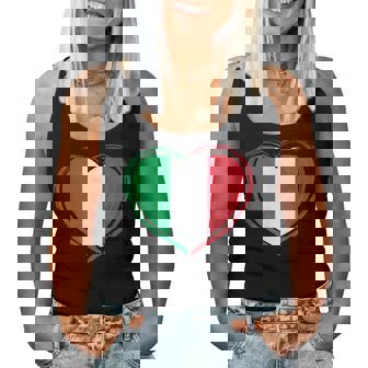 Italia Bandera Corazón Orgullo Italia Hombres Es Camiseta sin mangas para mujer - Regaloses