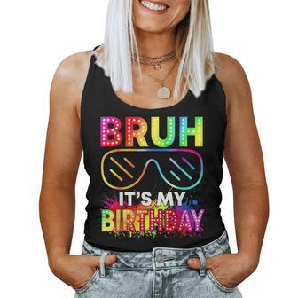 It's My Birthday Boy Girl Sunglasses Glowing Birthday Party Women Tank Top - Thegiftio UK