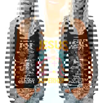 Jesus Original Superhero Comic Style Christian Women Tank Top | Mazezy