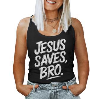 Jesus Saves Bro Christian Believer Christianity God Women Tank Top | Seseable FR