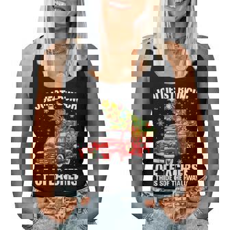 Jolliest Bunch Of Teacher Red Truck Christmas Xmas Teachers Women Tank Top - Monsterry