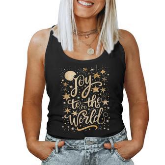 Joy To The Christmas World Christian Jesus Nativity Scene Women Tank Top - Thegiftio UK